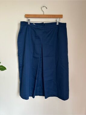 Vintage Stephanie K by Koret Navy pleated midi skirt